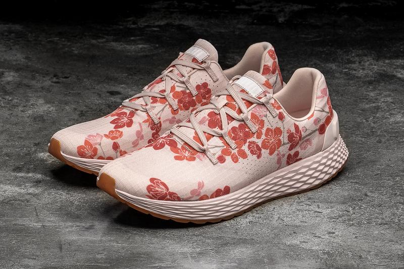 Pink Nobull Blush Cherry Blossom Ripstop Runner Women's Running Shoes | CA H1698A